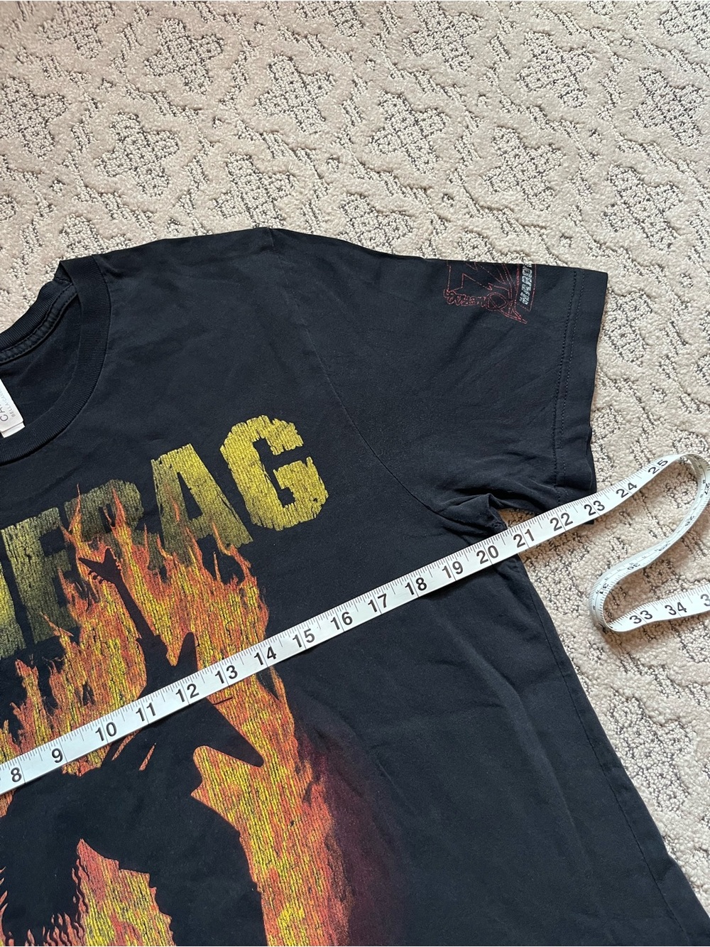 🎸 '19 Dimeb*g Darrell Pantera Band Guitarist Double Side Flame Arm Tag Soft Tee - Picture 13 of 16